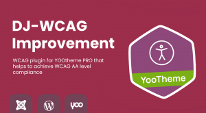 DJ-Wcag Improvement: free accessibility plugin based on YOOtheme pro
